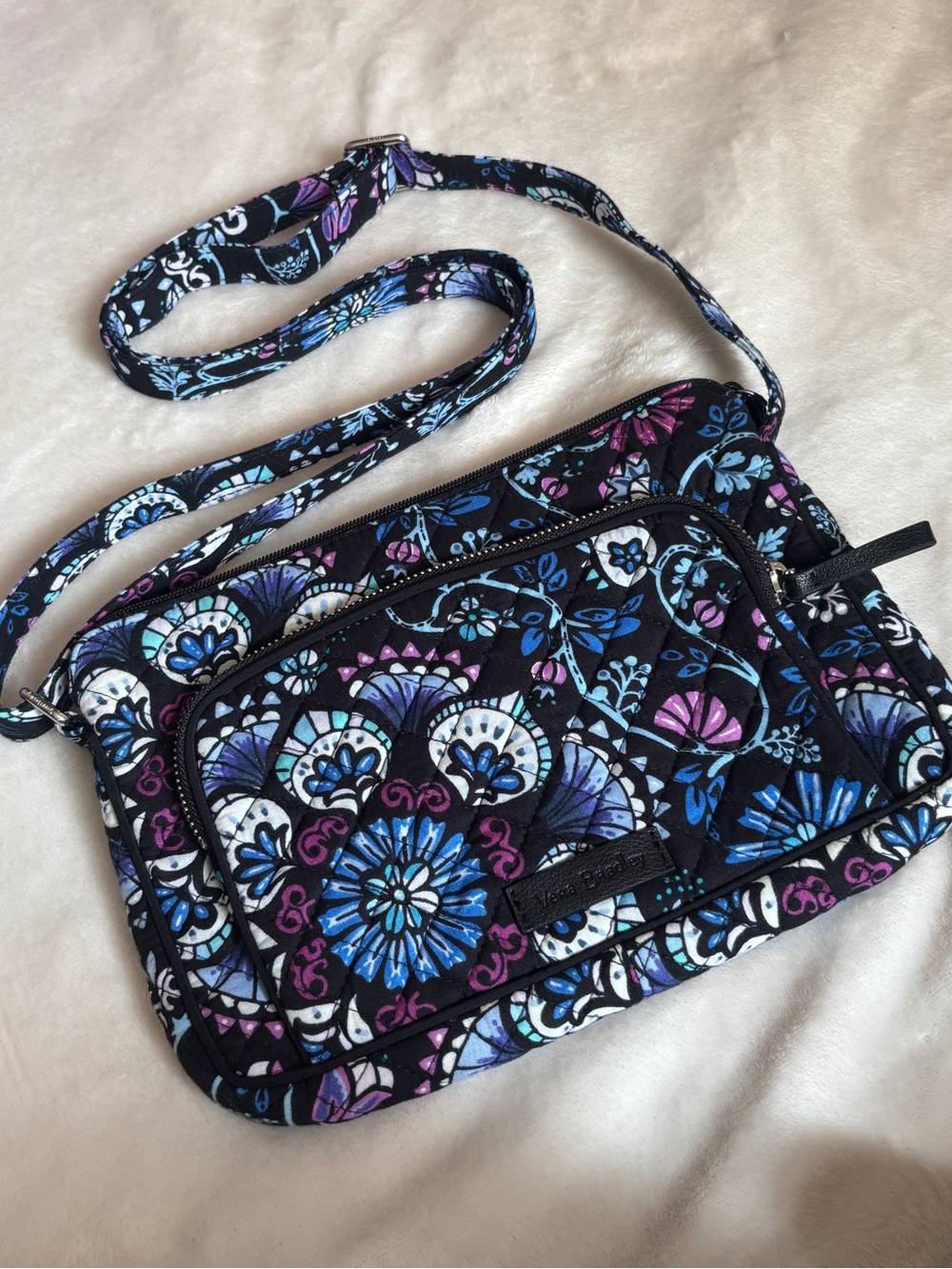 Vera Bradley Iconic RFID Little Hipster Bramble Floral Crossbody Bag